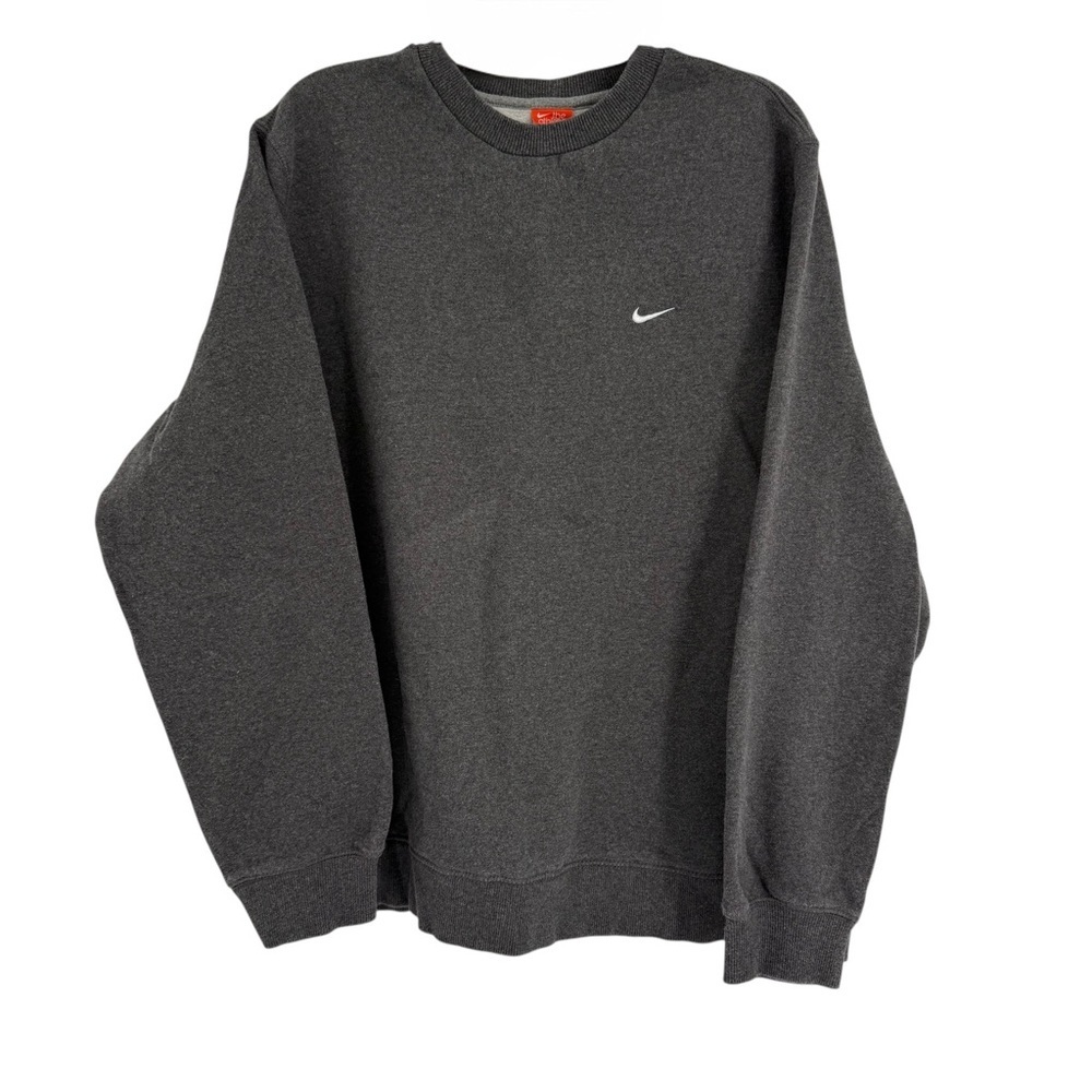 Nike Sweatshirt Mens Size XXL Pullover Crewneck  Swoosh Fleece gray Y2K